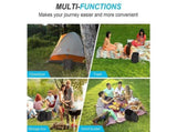 Portable Camping Toilet Folding Toilet for Adults with Lid -Black V1308-DSZKI-5-1