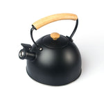 3 Liter Tea Whistling Kettle Stainless Steel Modern Whistling Tea Pot for Stovetop Black V324-CS-HO-KE0203L-BK