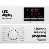 Devanti 8kg Front Load Washing Machine Quick Wash 24h Delay Start Automatic FWM-C-8KG-WH