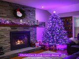 LED White Christmas Lights Outdoor, String Lights Plug in Extendable, 8 Modes Christmas Tree V1107-124-69478-PUR-100M1000