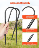 VEVOR 304.8 mm 8 Pack Rebar Stakes Heavy Duty U Shape Galvanized Ground Anchors V952-LWDD123INCHUOEQV8001V0