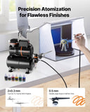 VEVOR Airbrush Kit Air Brush Kit 1/6 HP Air Compressor 3 Airbrushes 3 Tips Tank V952-JCBTZ2G3AGYQKLI8X001V3