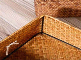 Natural Seagrass Storages for Organizing, Rectangular Storage with Lid, Wicker Woven V1189-LWWAL-20260401-06171