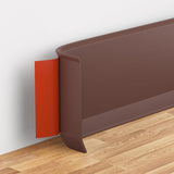 Flexible Wall Base Baseboard Molding Trim, 4 Inch Self-Adhesive Vinyl, Peel and V1259-DP01-A-2223