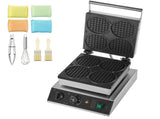 Commercial Maker, 4PCS Round Baker Machine,1750W Non-Stick Stainless Steel Belgian V952-SYBLSHFBJDPF0EHRRV3