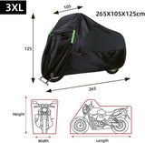 Heavy Duty PVC Motorcycle Cover 2XL/3XL for Weather Protection, for Rain, Snow, 530g Universal Fit V1259-DP01-A-2772