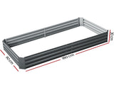 Green Fingers Garden Bed 180x90cm Planter Box Raised Container Galvanised Steel GARDEN-18090-ALUMGR