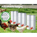 Giantz Chicken Feeder 4L Water Dispenser Automatic Waterer FIK-FEEDER-PL-4L-WH