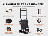 Aluminum Truck, 2 in 1, 136 kg Max Load Capacity, Heavy Duty Industrial Convertible Folding V952-DGNSTHC300BE75URLV0
