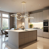 BAMDECOR A180 Nordic Golden Circles Kitchen Dining Table Pendant Light Minimalist Modern Lighting V255-BAM-A180-GOLD-1.2M