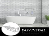 Wall Mounted Shower Organizer No Drill Shower Shelf Hooks Adhesive Wire Basket Bathroom Storage V1192-AZ-W-31089