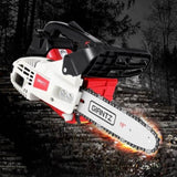 Giantz 25cc Petrol Chainsaw 10" Bar E-Start Tree Pruning Chain Saw CSAW-25CC-N-10SC-RDWH