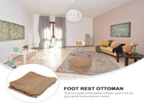 Creative Pouf Cushion Cover Khaki Cotton Linen for Indoor Use V1369-AZ3-W-16494