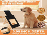 Large Dog Scratch Board with Dog Treat Drawer, Dog Scratch Pad for Nails & Replace Sandpapers V1370-AZ4-03807
