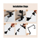 Embroidery Hoop CrossStitch Stand Adjustable Metal Rotated Embroidery Hoop Holder with 360 Hoop V1369-AZ3-W-08326
