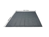 Dump Truck Mesh Tarp, 6 x 14 ft, PVC Coated Black Heavy Duty Cover with 5.5" 18oz Double Pocket, V952-KCPVC6X1418OZJELJV0