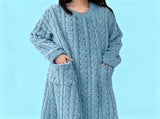 Winter Coral Velvet Nightgown Home Clothes, One Size Fits All Warm Nightgowns Pajamas, Winter Velvet V1192-AZ-W-17700