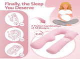 Giselle Bedding Pregnancy U Shaped Full Body with 100% Cotton Jersey Cover Maternity PILLOW-MAT-U-COT-PK