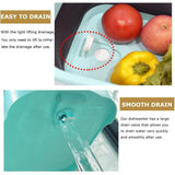 Collapsible Dish Basin with Drain Plug,Space Saving Foldable Dishpan for Kitchen RV Camping,Portable V1366-AZ2-W-16908