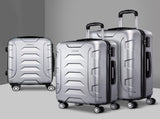 Wanderlite 3Set 20-24-28 Inch with TSA Lock Spinner Carry On Hard Shell Travel Suitcase LUG-ABS-BOS-3SET-SV