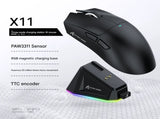 High-Performance Tri-Mode Wireless Gaming Mouse - 22000 DPI, Rechargeable, with RGB Charging V888-ELOSUNG35678