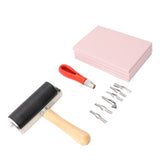 Rubber Carving Blocks for DIY Printmaking Crafts Soft Linoleum Block Stamp Making Kit for Beginners V1294-YM0901-3117240108811