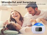 Alarm Clock, Kids Sleep Clock Starry Sky Night Light Star Projection Clock, Music Digital Clock with V1189-LWWAL-20260325-00436