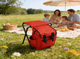 Foldable Camping Chair Backpack 2 in 1 Stool with Adjustable Shoulder Straps Portable Outdoor Seat V1192-AZ-W-19956