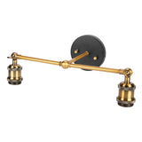 E27 Double Heads Wall Light Retro Style Wrought Iron Decorative Wall Lamp Fixture AC85265V V1294-YM0901-3119210016211
