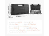 Socket Set, 69 Pieces, 9.5 & 6.4 mm Drive Socket and Ratchet Set, SAE and Metric, Deep and Standard, V952-TTJLBSZJTTJLJ85A3001V0