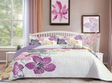 Purple Floral Boho Elysian Bedspread Coverlet 3 Piece Set V745-AC081657Q13U
