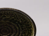 Bowl 18cm Shinogi Moss Black Glaze V637-C1246