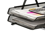 Office Desk Document Tray Mesh Bracket Paper Letter Shelf Holder Black Metal for Home Study School 2 V1294-YM0716-3117220109811