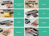 Devanti Food Vacuum Sealer Machine Auto Seal Slide Cutter 9 Modes Marinate Black FVS-32-PKL-BK