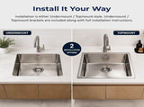 510x450mm Handmade 1.5mm 16 Gauge Stainless Steel Kitchen Laundry Sink with Waste V63-846381