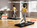 Everfit Walking Pad Treadmill 2 in 1 Foldable Under Desk for Home Gym With 38cm Belt With APP TMILL-380-FD-BK