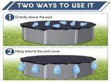 16Packs Round Pool Cover Weights with Hooks, PVC Leakproof Above Ground Pool Cover Weights for V1370-AZ4-10550