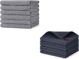 Homaxy Towels and Dishcloths Set, 12 x 12 Inches and 18 x 28 Inches, Set of 12 Bulk Cotton V1258-DP02-F-178