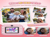 1 Children's Digital Camera with Instant Printing 1080P HD 2.4-inch Screen, Pink, Includes Paper and V1188-MS-325-0191