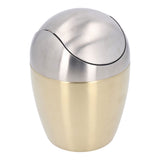 Desktop Small Trash Can Multipurpose 304 Stainless Steel Mini Trash Can with Lid for Tabletop V1294-YM0710-3117230259811