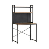 CARLA HOME Computer Desk with Hutch Shelves and Pegboard - Brown - Rustic - Steel V178-36436