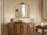 Antique Baroque Arched Wall Mirror Rose Edge Decorative Mirror Fireplace Entryway V767-YSJ-Z113-S