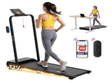 Everfit 3 in 1 Walking Pad Treadmill 12% Incline Under Desk Foldable Treadmills for Home Gym With TMILL-380H-2INC-BK