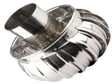 4.33in Stainless Steel Roof Ventilator - Silent, Automatic Wind Turbine Air Vent V1366-AZ2-W-14407