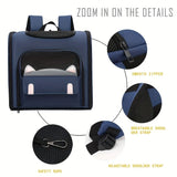 Out & About with Your Furry Friend Cat-Ear Breathable Backpack, Perfect for Cats & Dogs up to V1385-CWB-WU-927-007