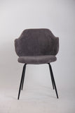 Set of 6 Dining Chairs with Corduroy Cord Fabric in Dark Grey Lincoln V563-68406_3X