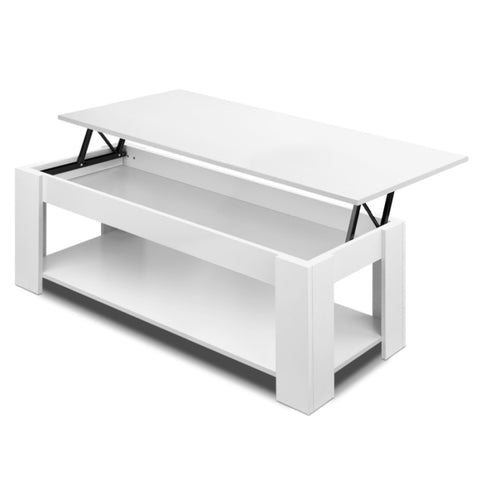 Artiss Coffee Table Lift-top Coffee Table White FURNI-G-COF-LIFT-WH