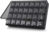 Monthly Pill Organizer 28 Day 4 Week Large Capacity BPA Free PP Plastic Travel Pill Box With V1237-ZY-807-165