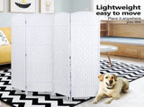 4 Panel Room Divider Decorative Folding Rattan Wicker Screen Room Privacy Separator White V957-SDFOROSN3207S
