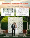 3D Flower Wall Panel, 24 PCS 15 x 15 inch, Artificial Floral Wall Background Mesh Backing V952-PJSRZZWQ24PCRIA85V0